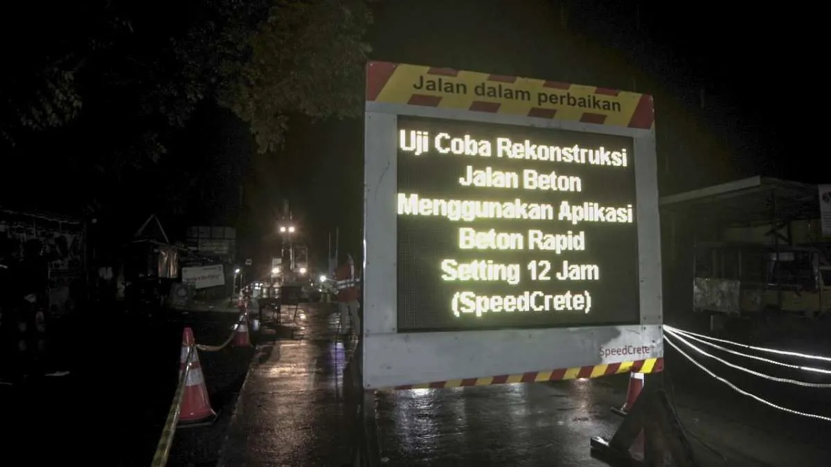 Semen Indonesia (SMGR) Berhasil Uji Coba Aplikasi Beton Cepat Kering 