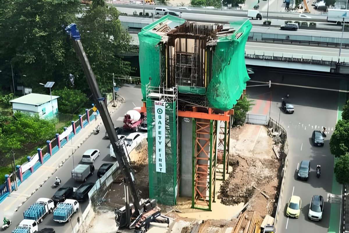 Progres Proyek LRT Fase 1B Capai 69,88%