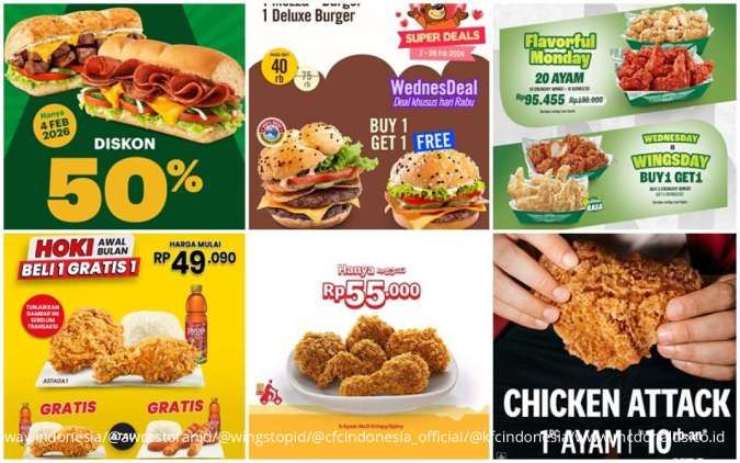 6 Promo Kuliner Hari Ini Rabu 4 Februari: Subway Diskon 50% dan A&W Beli 1 Gratis 1