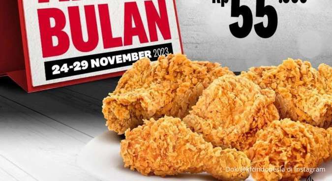 Promo KFC Makan Hemat 5 Ayam Rp 55.000-an, Berakhir Hari Ini 29 November 2023!
