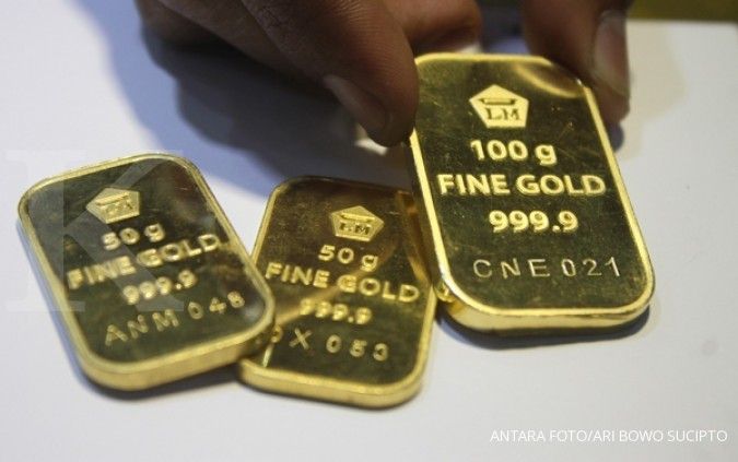 Harga jual & buyback emas Antam turun Rp 1.000