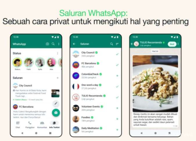 WhatsApp Memperkenalkan Fitur Baru Saluran atau Channel, Apa Kegunaannya?