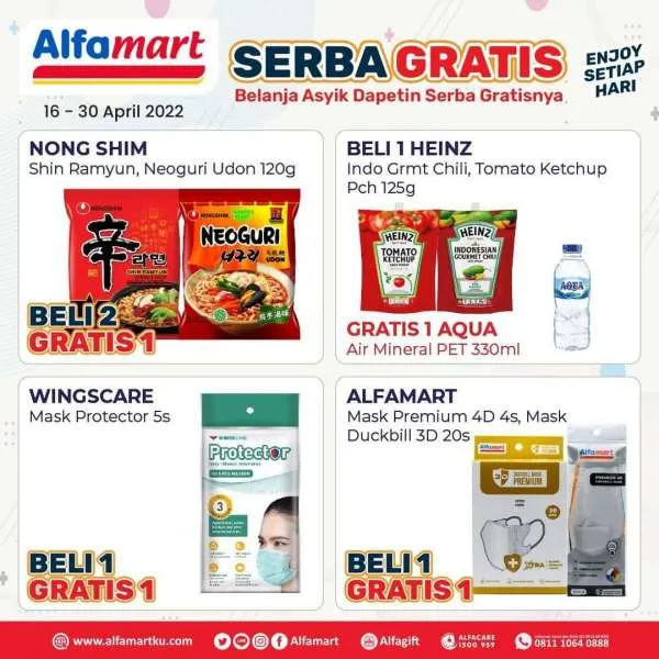 Promo Alfamart Serba Gratis Periode 16-30 April 2022