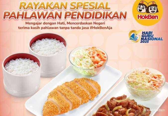 Promo HokBen Hari Guru Nasional 2025, Chiken Teriyaki & Katsu Lebih Murah