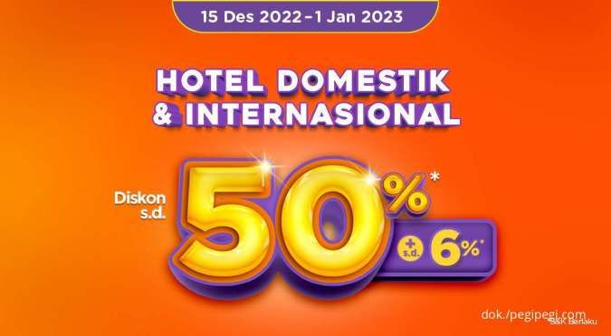 Promo PegiPegi sampai 1 Januari 2023, Dapatkan Diskon Hotel 50%