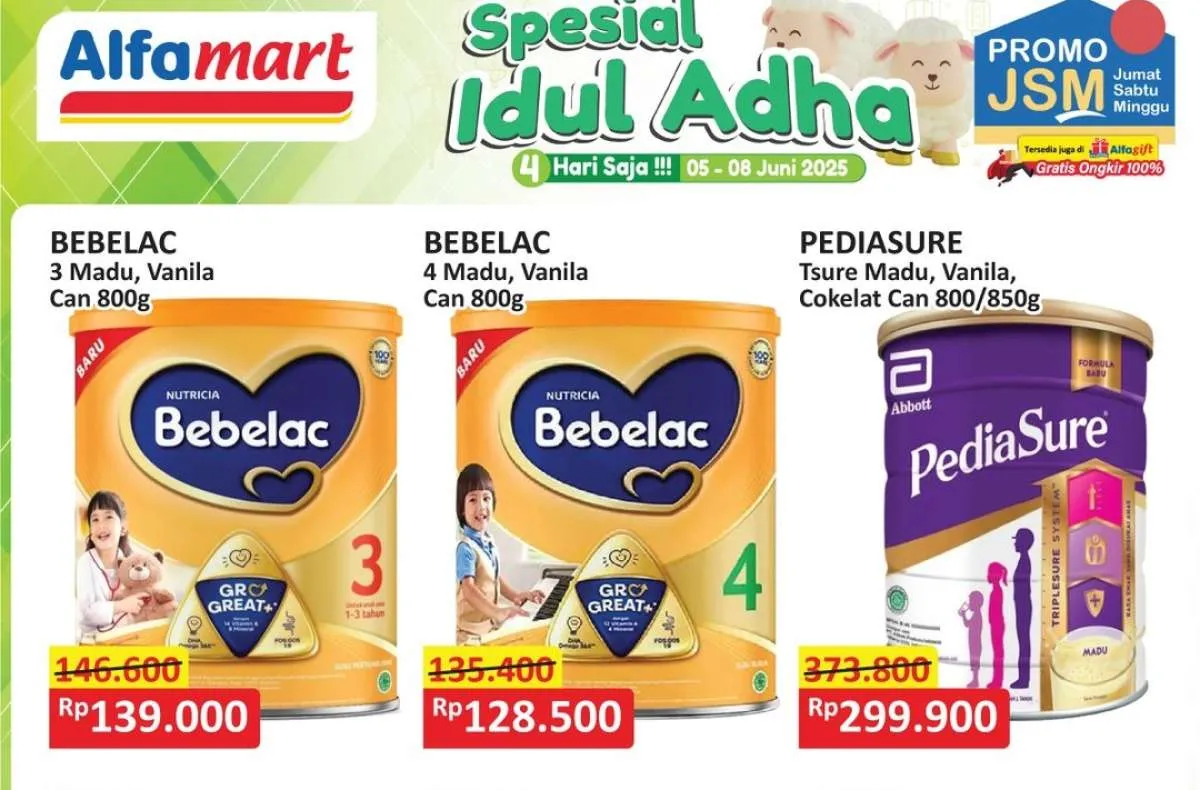 Promo JSM Alfamart 8 Juni 2025, Promo Bebelac dan PediaSure Berakhir Hari Ini