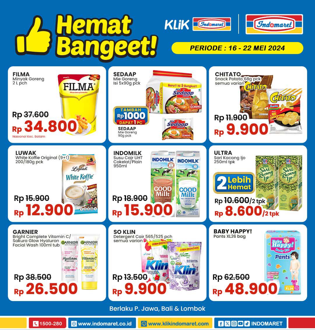 Promo Indomaret Hemat Banget 16-22 Mei 2024, Sabun Wajah Garnier Diskon Rp  12.000!