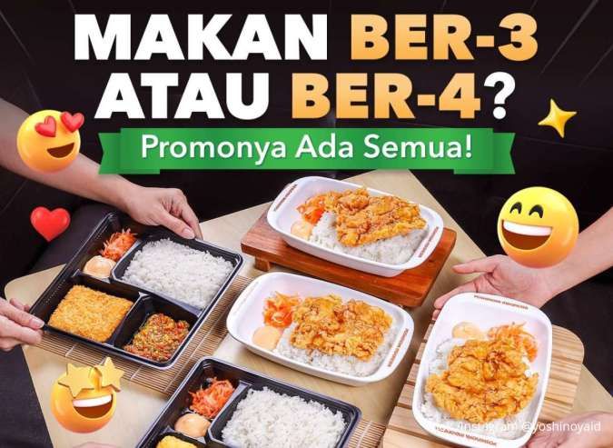  Terbatas! Promo Yoshinoya dengan Ojol, Makan Ber-3 atau Ber-4 Diskon sampai 22%