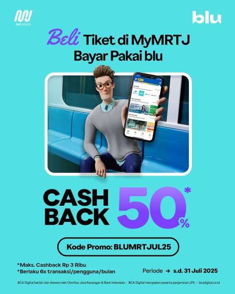 Promo MRT dengan Blu by BCA