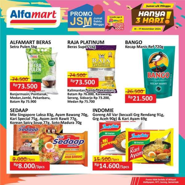 Promo JSM Alfamart Weekend 15-17 November 2024