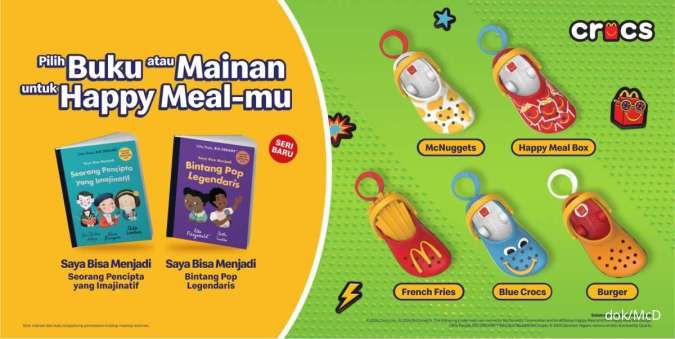 Promo McD Happy Meal Oktober 2024, Berhadiah Mainan Sepatu Sandal Crocs