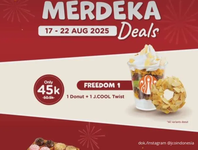 Promo JCO Merdeka Deals sampai 24 Agustus, Paket Donut Favorit Mulai Rp 45.000