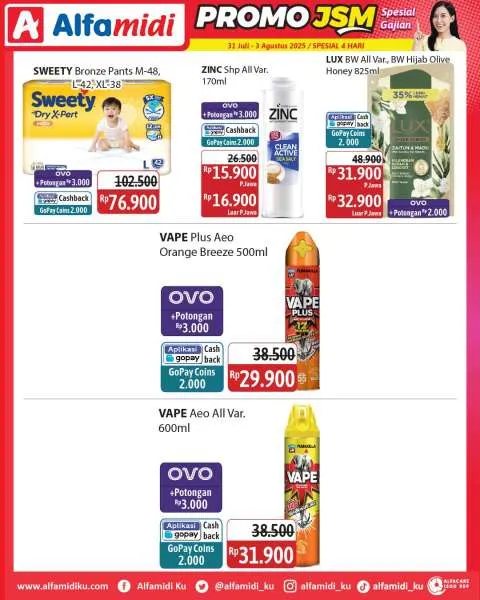 Promo JSM Alfamidi Hanya 4 Hari Periode 31 Juli-3 Agustus 2025