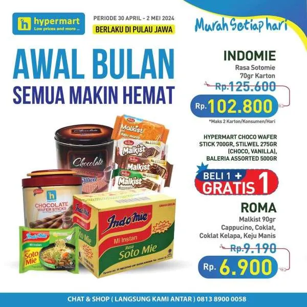 Promo Hypermart Hyper Diskon Weekday Periode 30 April-2 Mei 2024