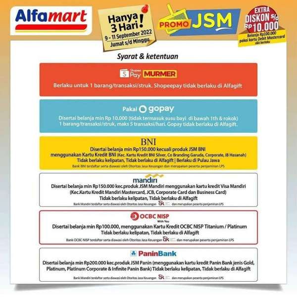 Promo JSM Alfamart 9-11 September 2022