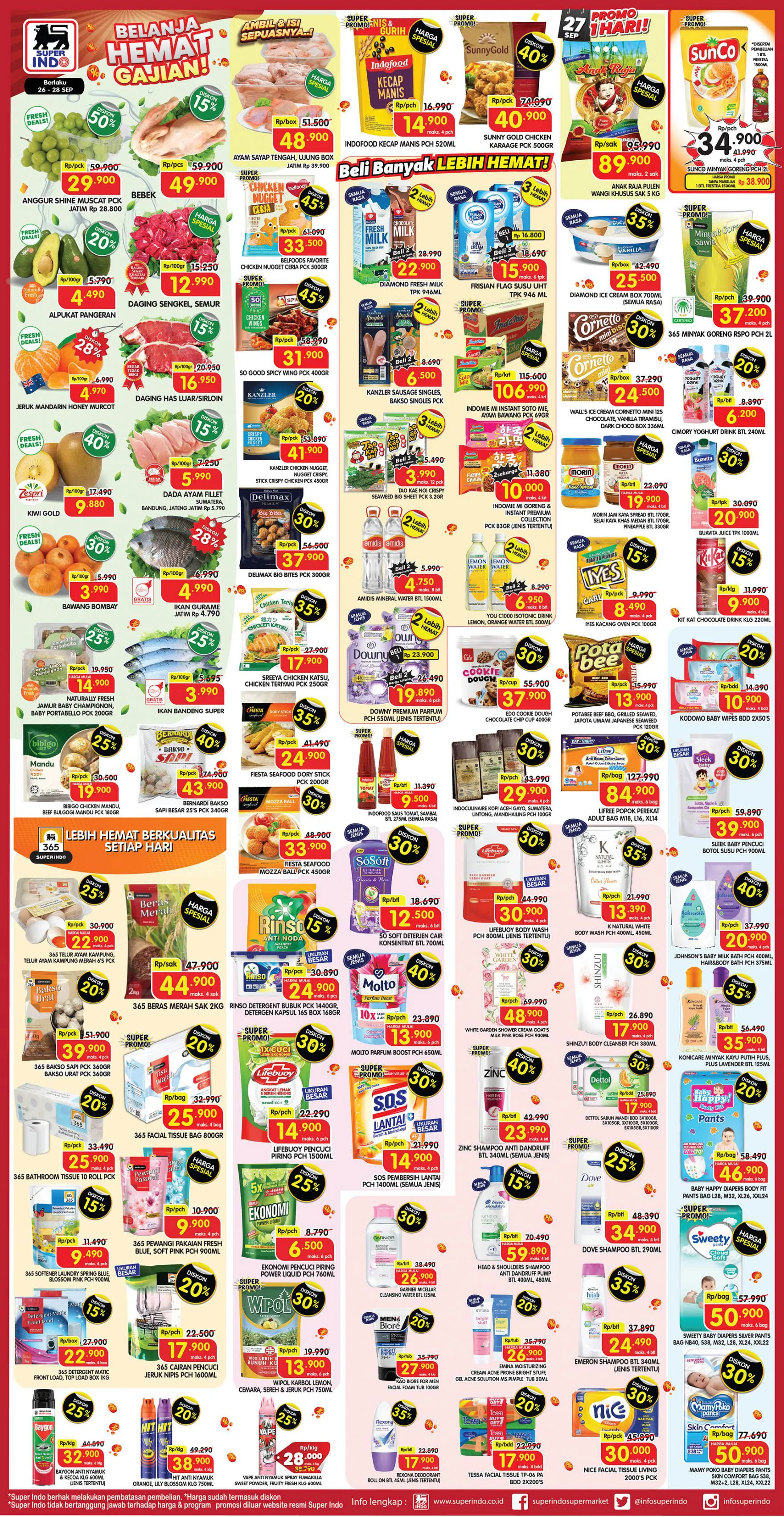 Promo JSM Superindo Gajian 26-28 September 2025
