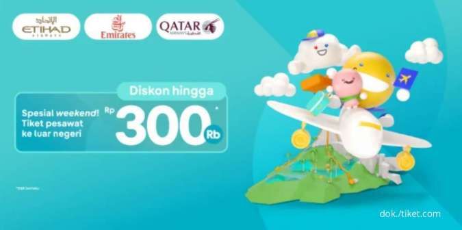 Promo Tiket.com Spesial Weekend, Diskon Tiket Pesawat ke Luar Negeri s.d Rp300.000