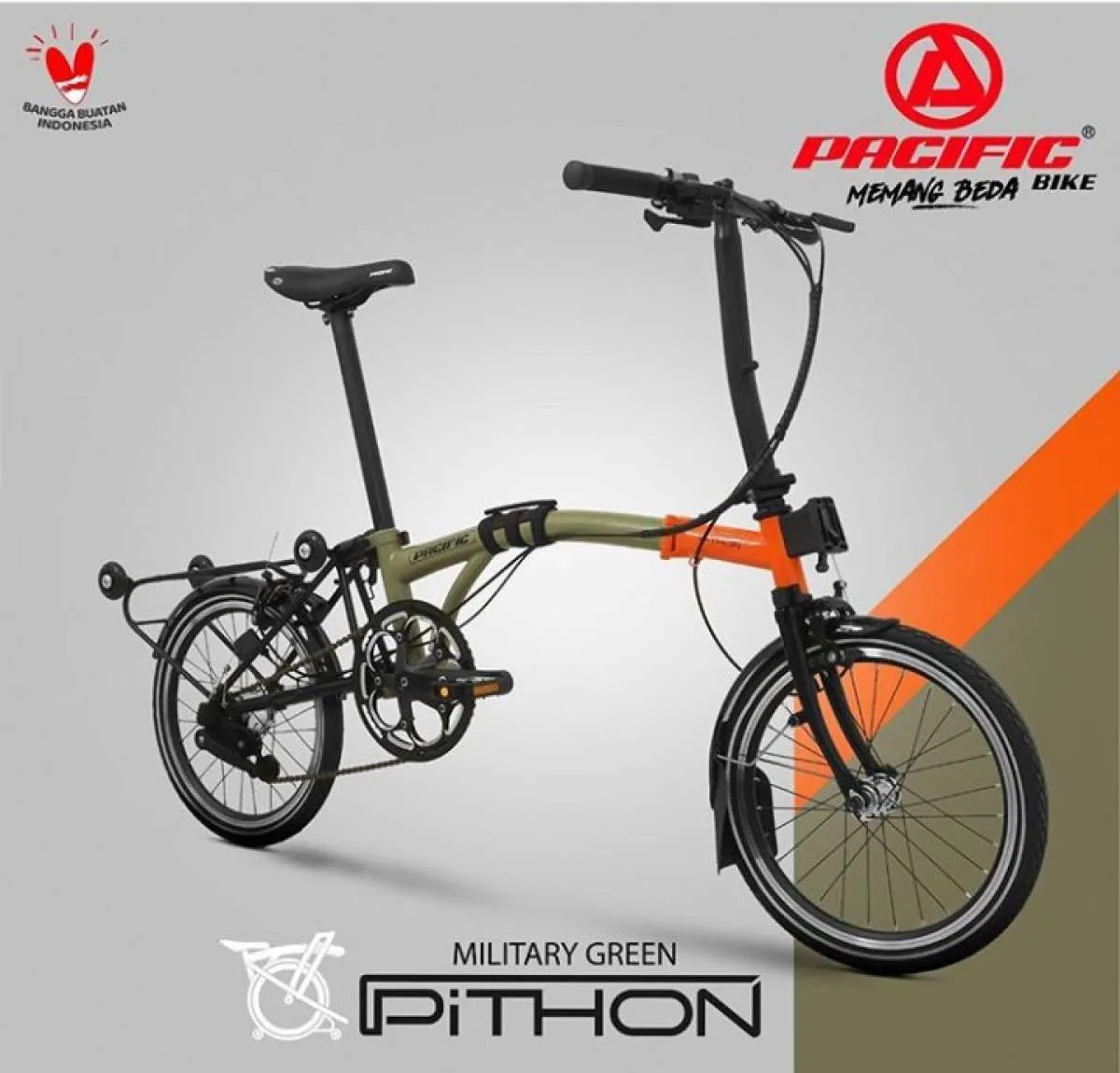 Nampak seperti Brompton, harga sepeda lipat Pacific Pithon ringan di kantong