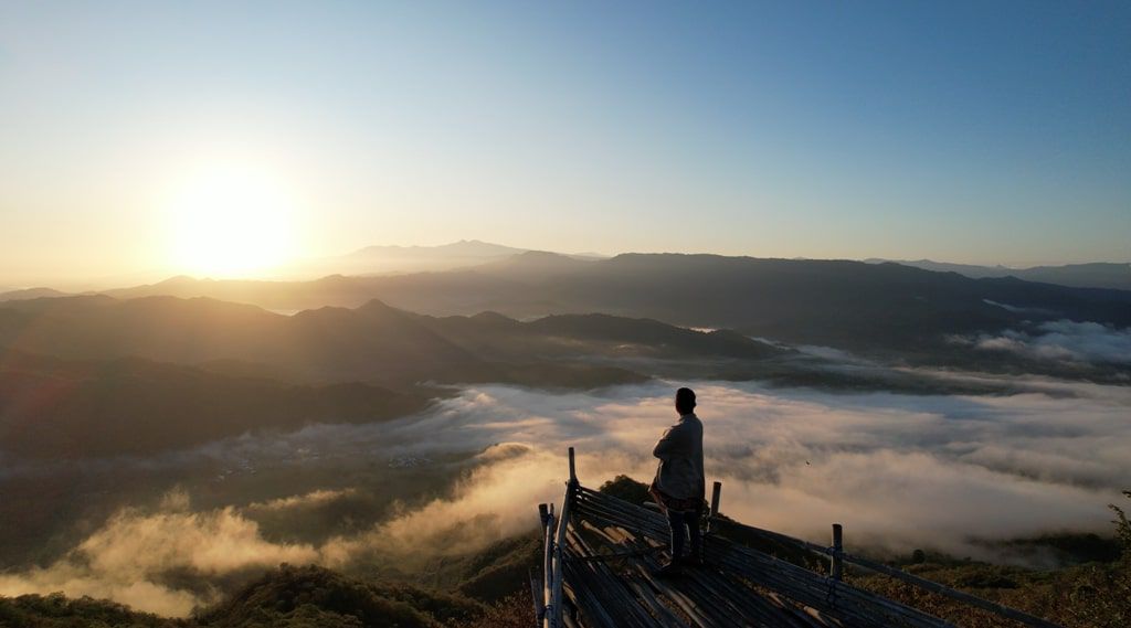 Kontan. The grand sunrise view of from Mantar Hills