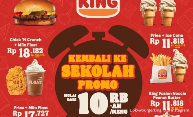 Promo Burger King Hari Ini 31 Juli 2025, Harga Hemat Mulai Rp 10.000-an 
