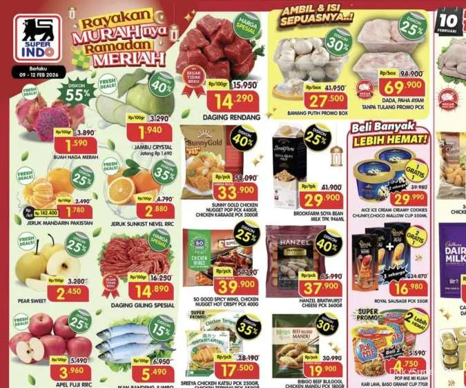 Katalog Promo Superindo Weekday Diskon hingga 55% Periode 9-12 Februari 2026