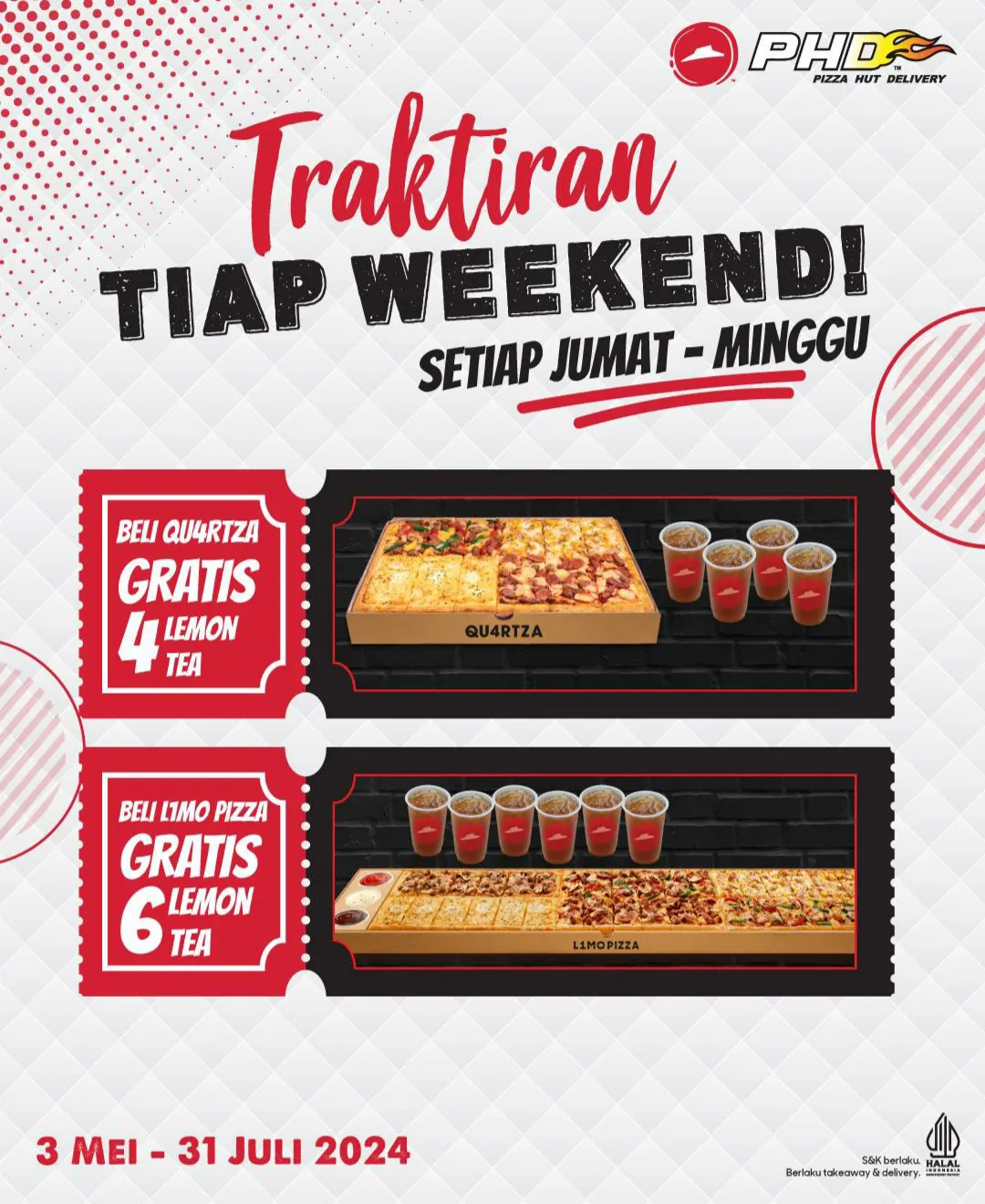 promo PHD Weekend Juli 2024 gratis Lemon Tea