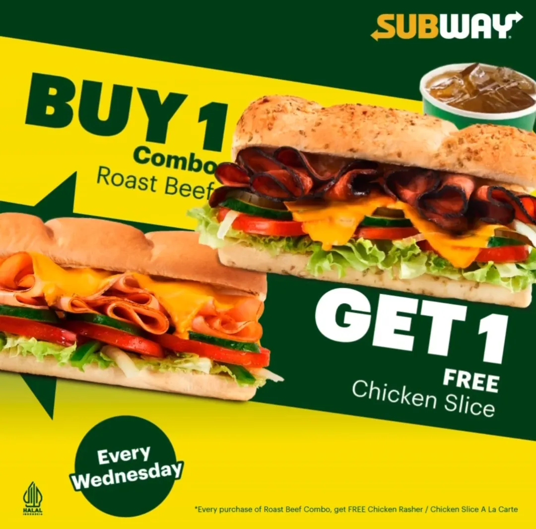 Promo Subway Buy 1 Get 1 Free