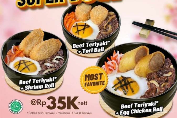 Promo Weekend Hokben 4-6 Februari 2022, Paket Super Bowl Lovely Bowls Rp 35.000
