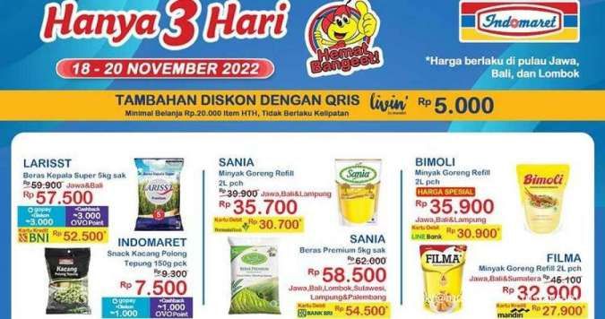 Harga Promo Indomaret Hari 3 Hari, Diskon Periode 19 November 2022