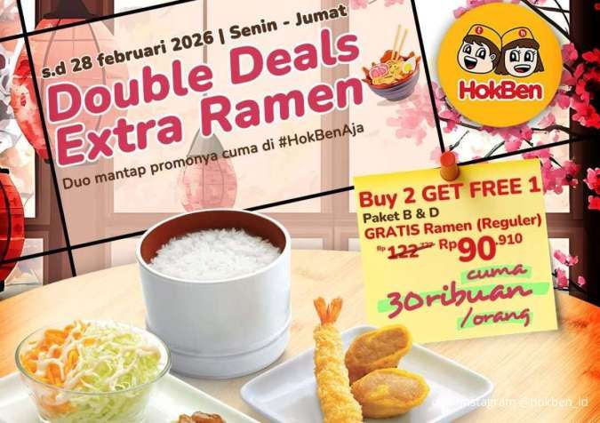 Promo HokBen Terbaru: Ramen Gratis Tiap Weekday, Makan Hemat Rp 30.000-an/Orang