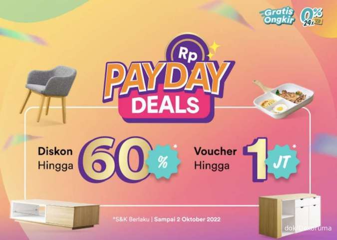 Sudah Gajian? Yuk Intip Promo Gajian Dekoruma Diskon Hingga 60%