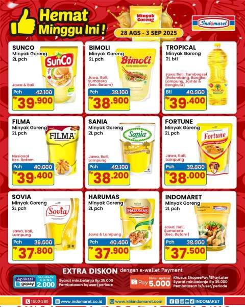Promo Minyak Goreng di Indomaret 28 Agustus-3 September 2025