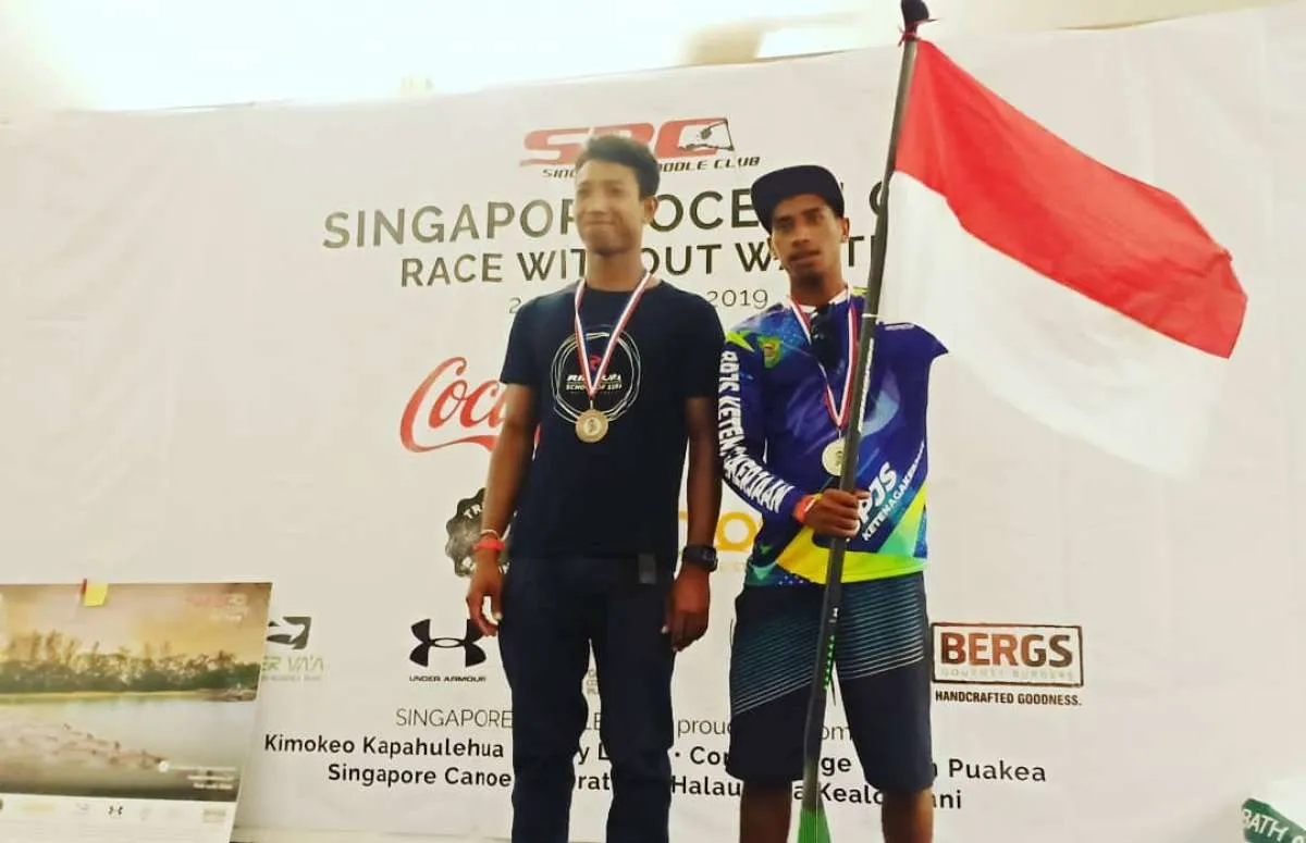 Keren, tim stand up paddle BPJamsostek gondol empat medali di Singapore Open 2019