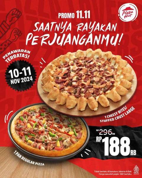 Promo 11.11 di Pizza Hut 10-11 November 2024