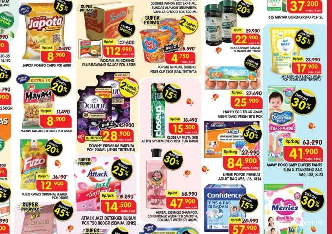 Promo Superindo Weekday 6-9 Oktober 2025, Semangka Baby-Detergent Diskon hingga 45%
