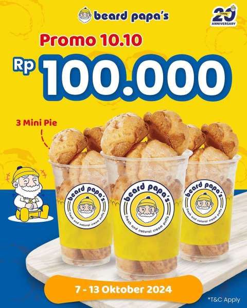 Promo 10.10 di Beard Papas Bulan Oktober Tahun 2024