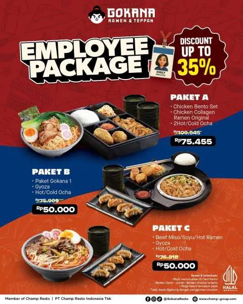 Promo Gokana Employee Package Diskon sampai 35%