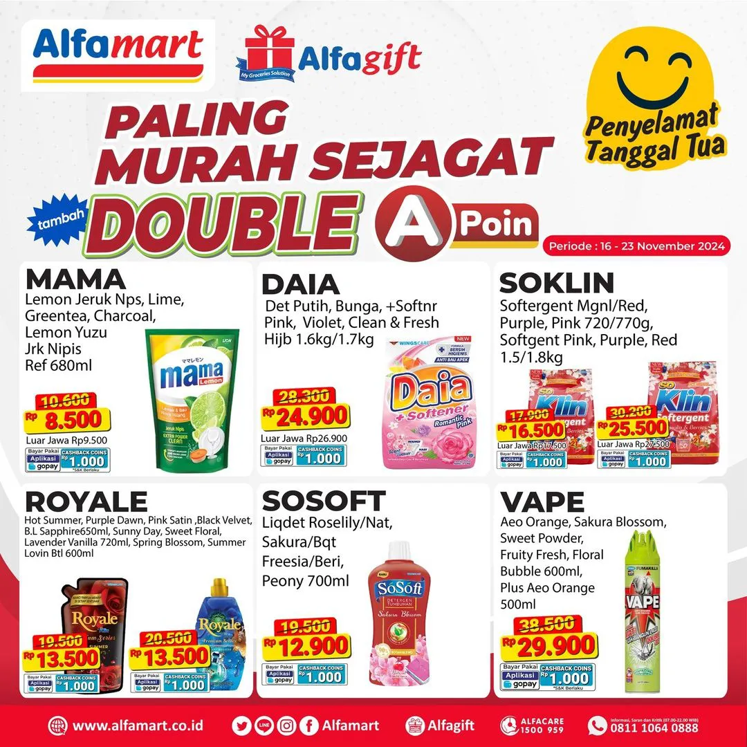 Promo Alfamart Paling Murah Sejagat Periode 16-23 November 2024
