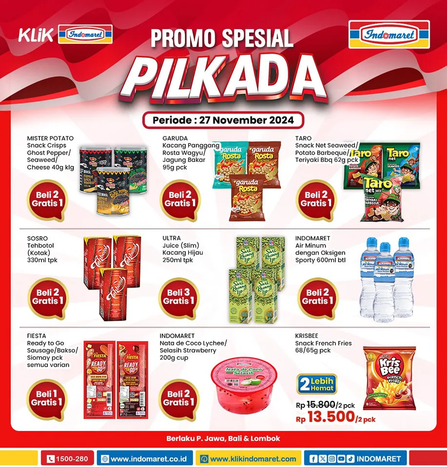 Promo Pilkada Indomaret Periode 27 November 2024
