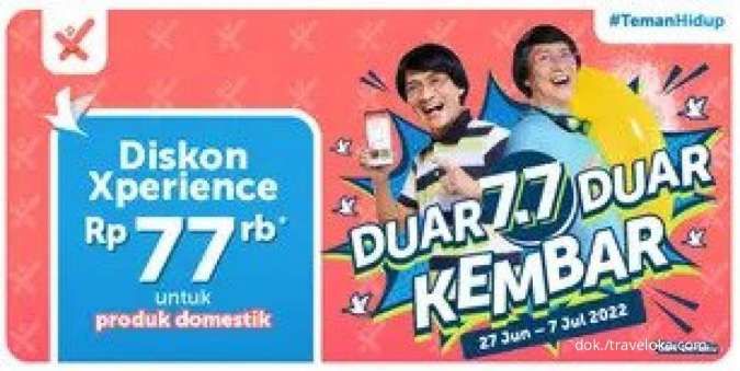 Promo Traveloka 7.7 Kembar s.d 7 Juli 2022, Diskon Xperience Domestik Rp 77.000
