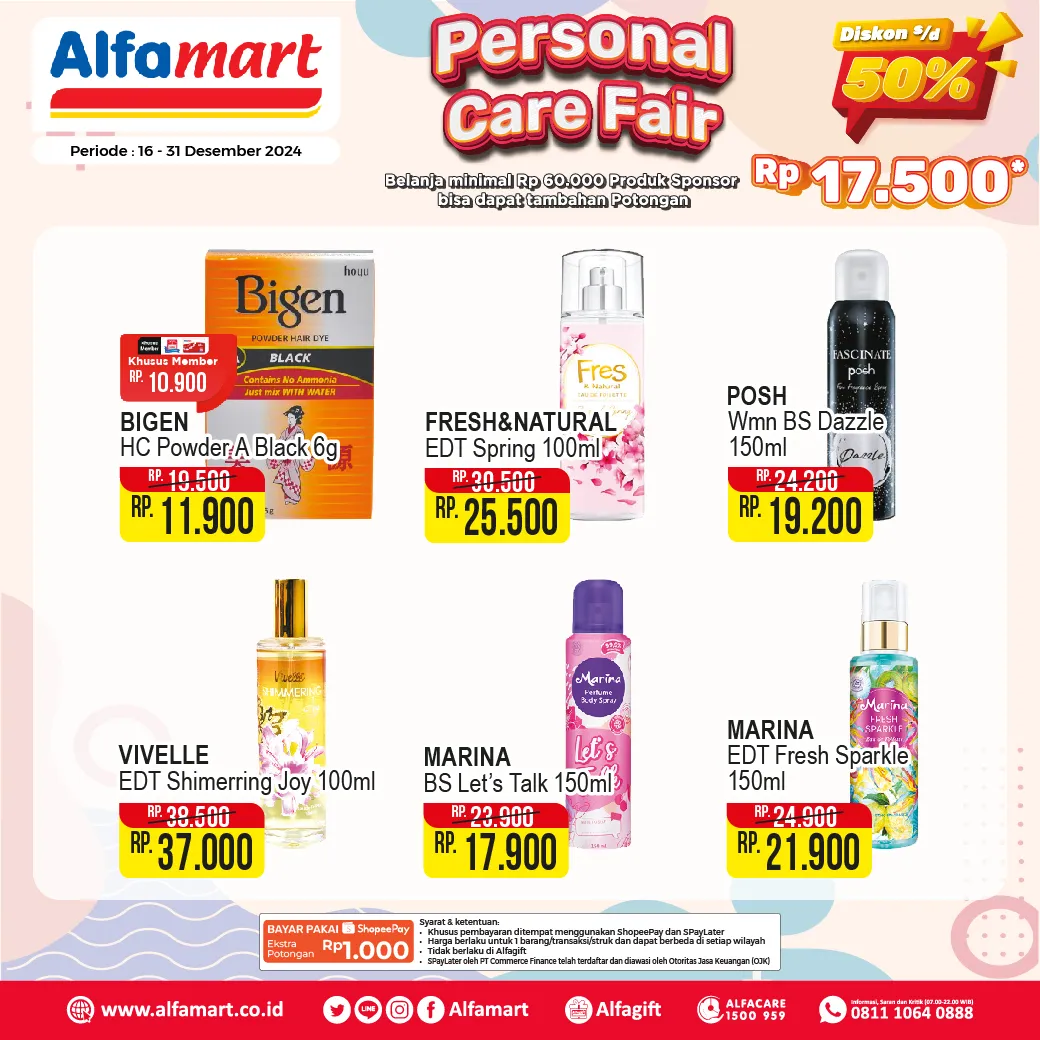 Promo Alfamart Personal Care Fair Periode 16-31 Desember 2024