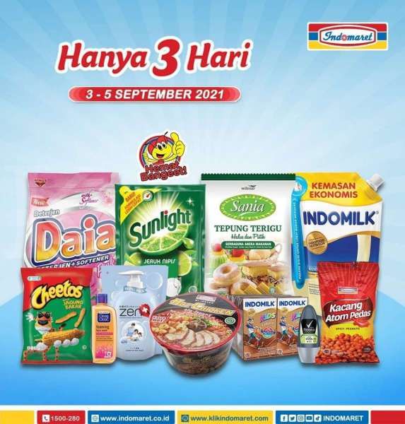 Manfaatkan Promo Belanja Hemat Indomaret Hanya 3 Hari, 3-5 September 2021