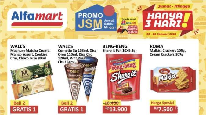 Promo Es Krim di Alfamart & Superindo Weekend, Magnum dan Cornetto Beli 2 Gratis 1