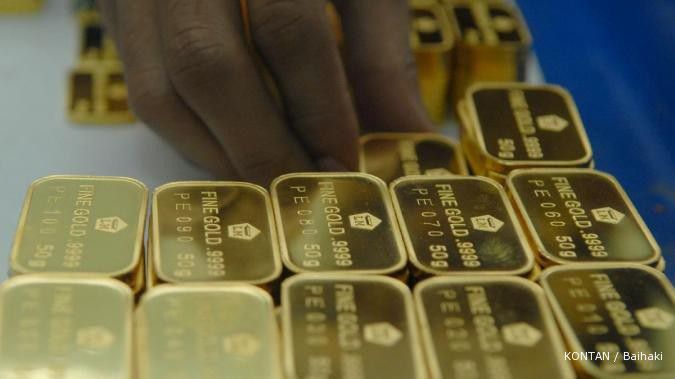 Penjualan emas batangan Logam Mulia terpangkas 46%