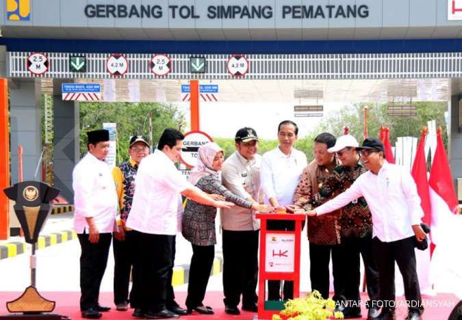 Presiden Jokowi meresmikan tol Trans-Sumatera sepanjang 189 km 