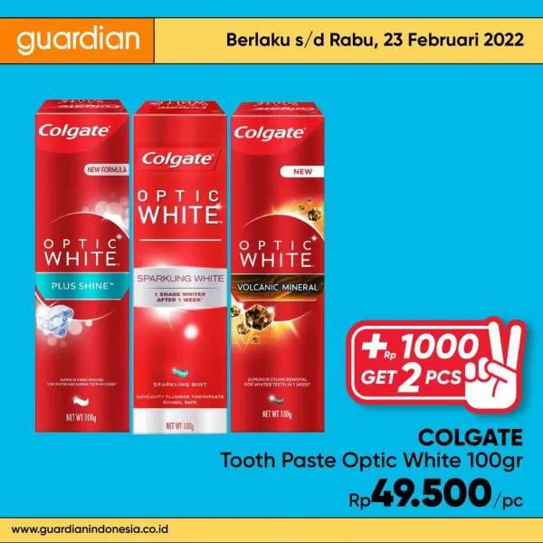 Promo Guardian +1000 Get 2 Pcs Periode 17-23 Februari 2022