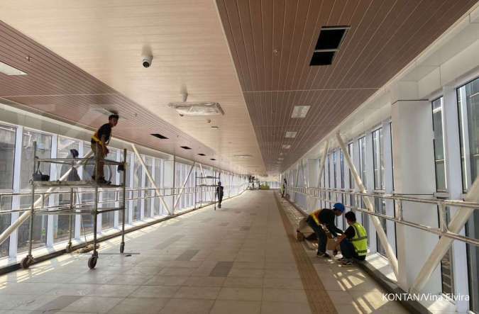 Progres proyek Stasiun Kereta Cepat Halim.