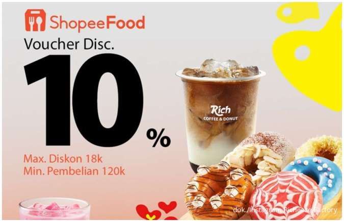 Promo Richeese Factory Khusus ShopeeFood, Kesempatan Dapat Voucher Diskon 10%