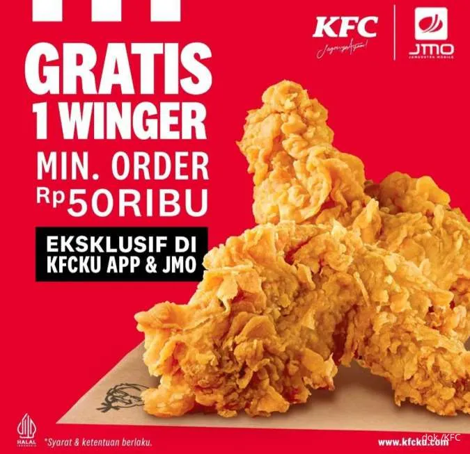 Promo menu baru KFC Gratis 1 Winger