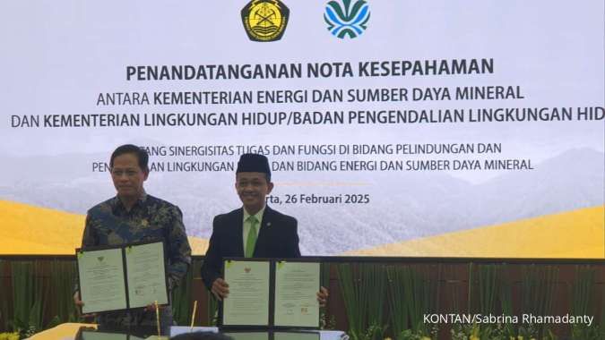 Kementerian ESDM dan KLH Tandatangani MoU Ketahanan Energi